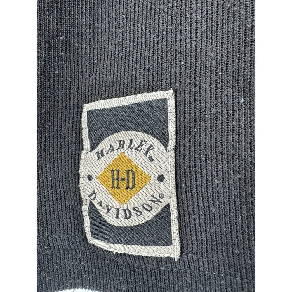 Harley Davidson Sweater Mens Large Black Embroidered Long Sleeve - Picture 3 of 5
